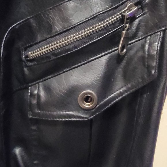 New look vintage sleeveless jacket w/ fake fur.. large - Picture 3 of 5